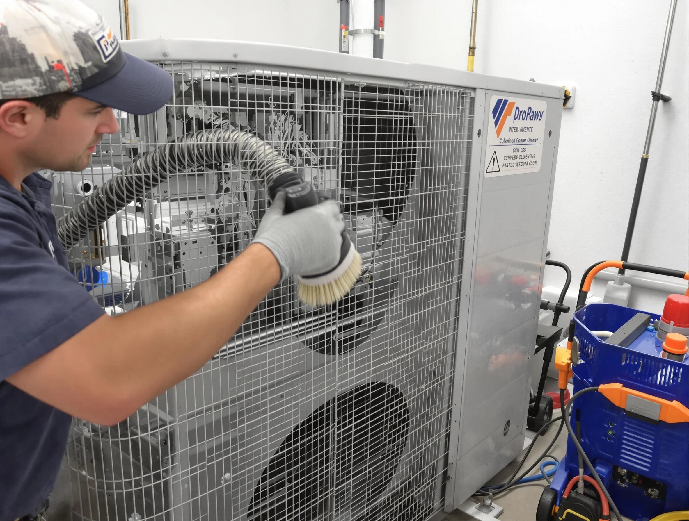 New Sewickley Air Duct Cleaning specialist performing precision AC coil cleaning for improved system performance in New Sewickley