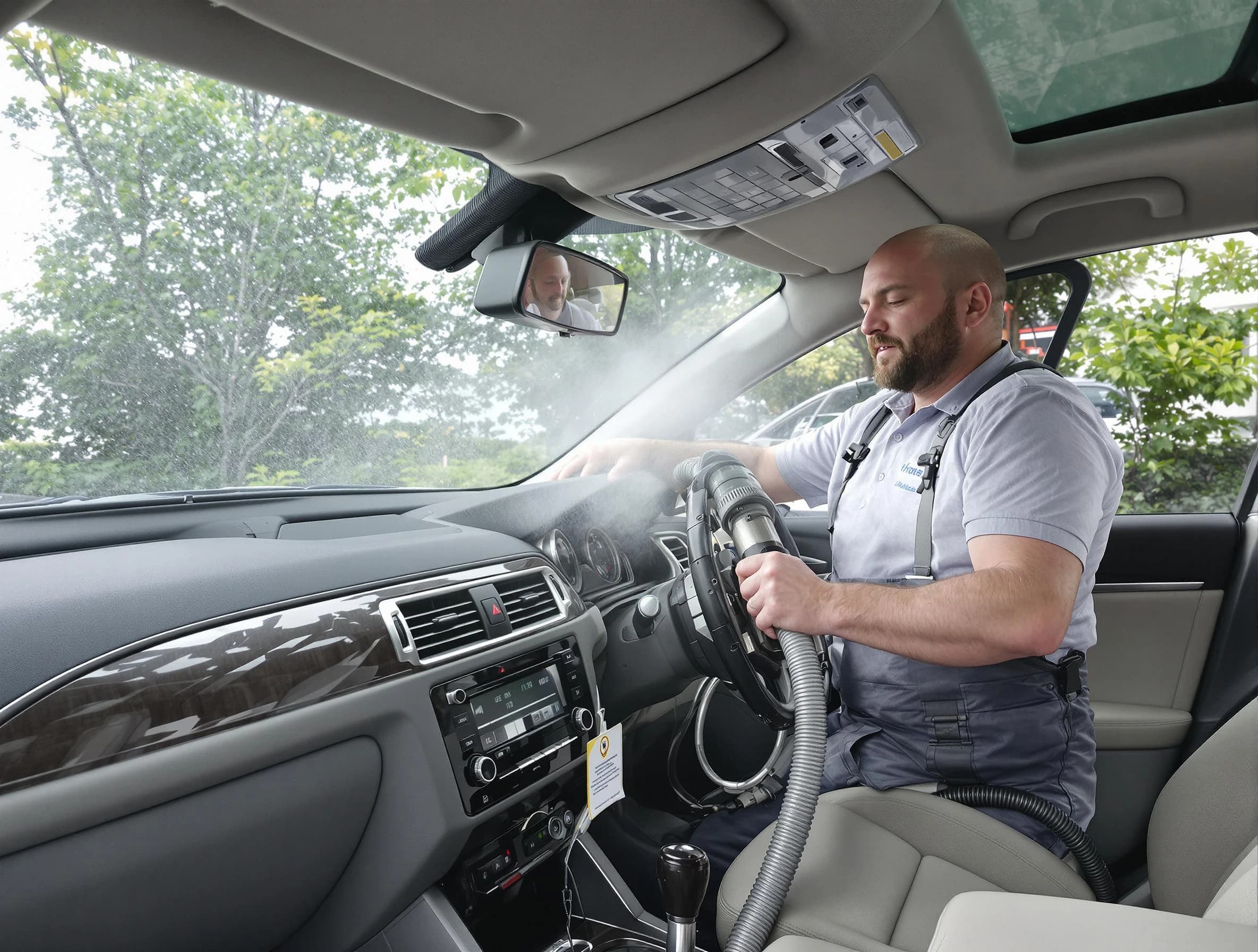 New Sewickley Air Duct Cleaning specialist performing professional car duct cleaning in New Sewickley