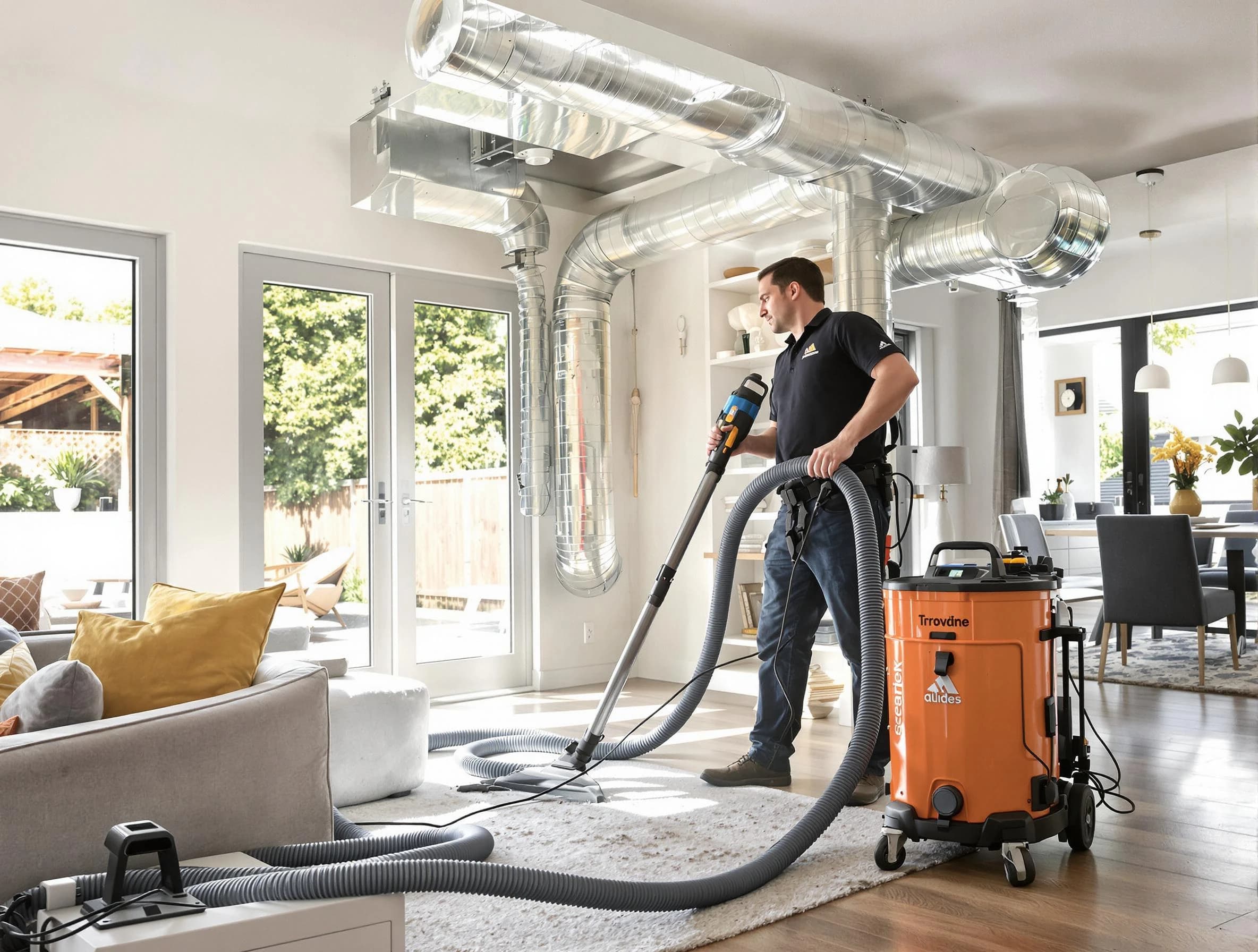 New Sewickley Air Duct Cleaning specialist performing thorough residential duct cleaning using advanced equipment in New Sewickley