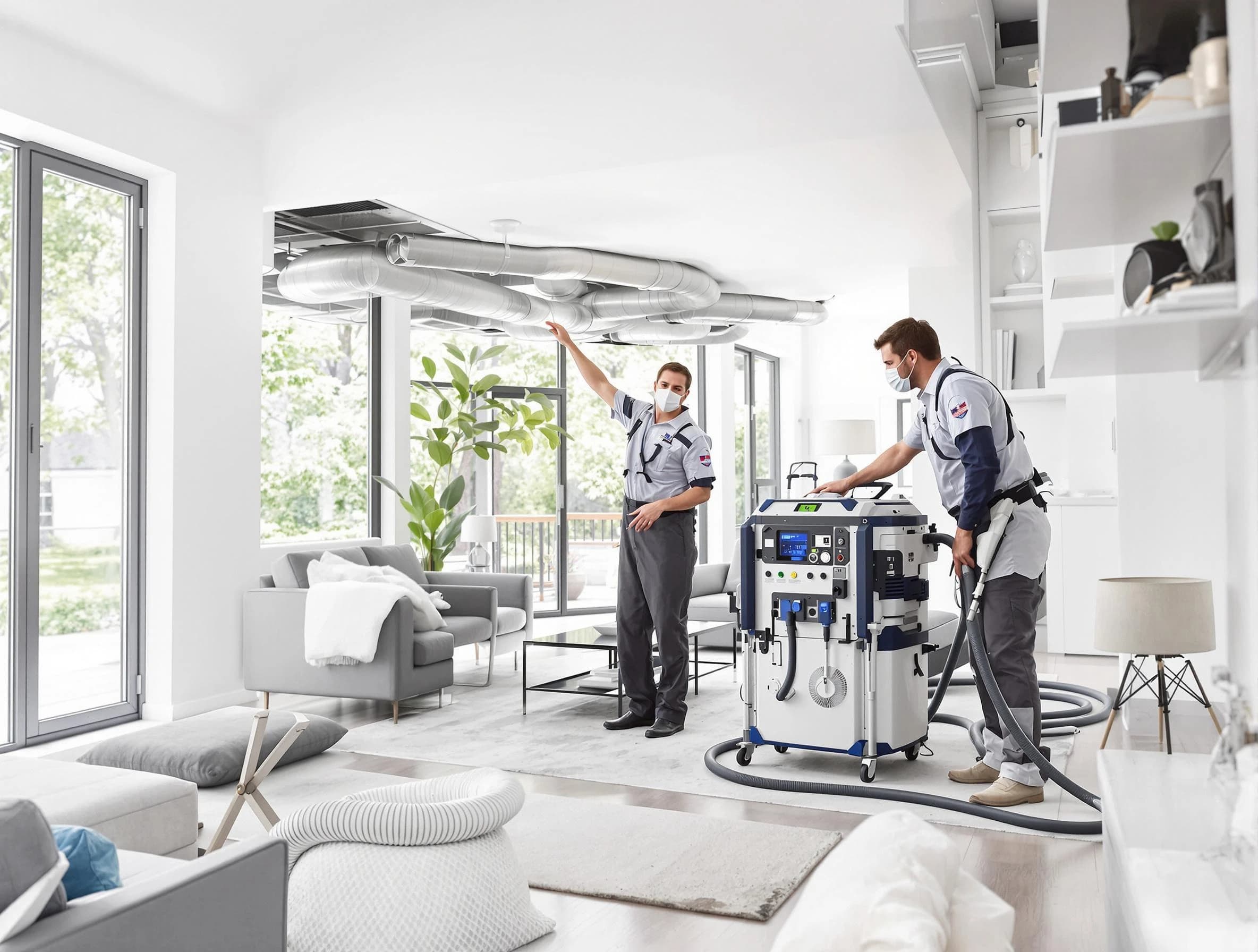 New Sewickley Air Duct Cleaning professional conducting pure air duct cleaning with state-of-the-art equipment in New Sewickley