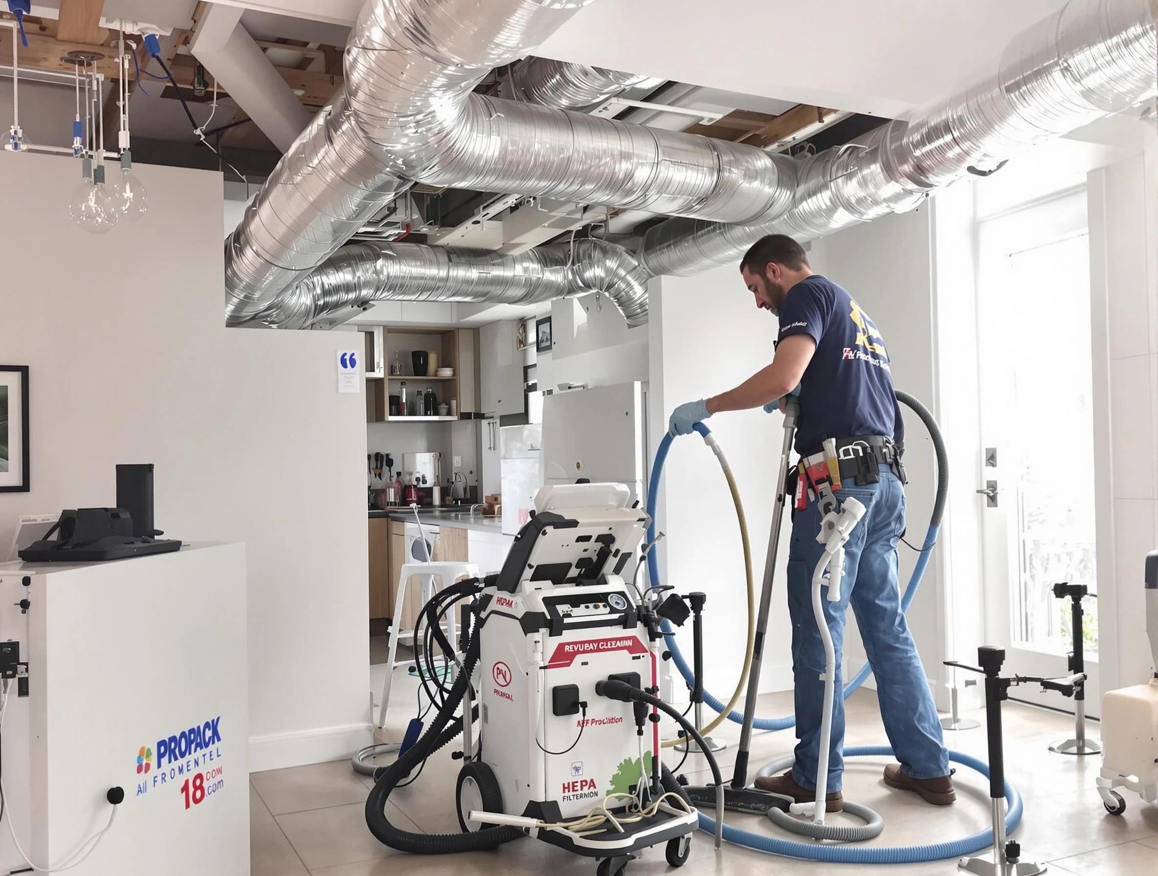 New Sewickley Air Duct Cleaning technician performing advanced pure duct cleaning with specialized equipment in New Sewickley