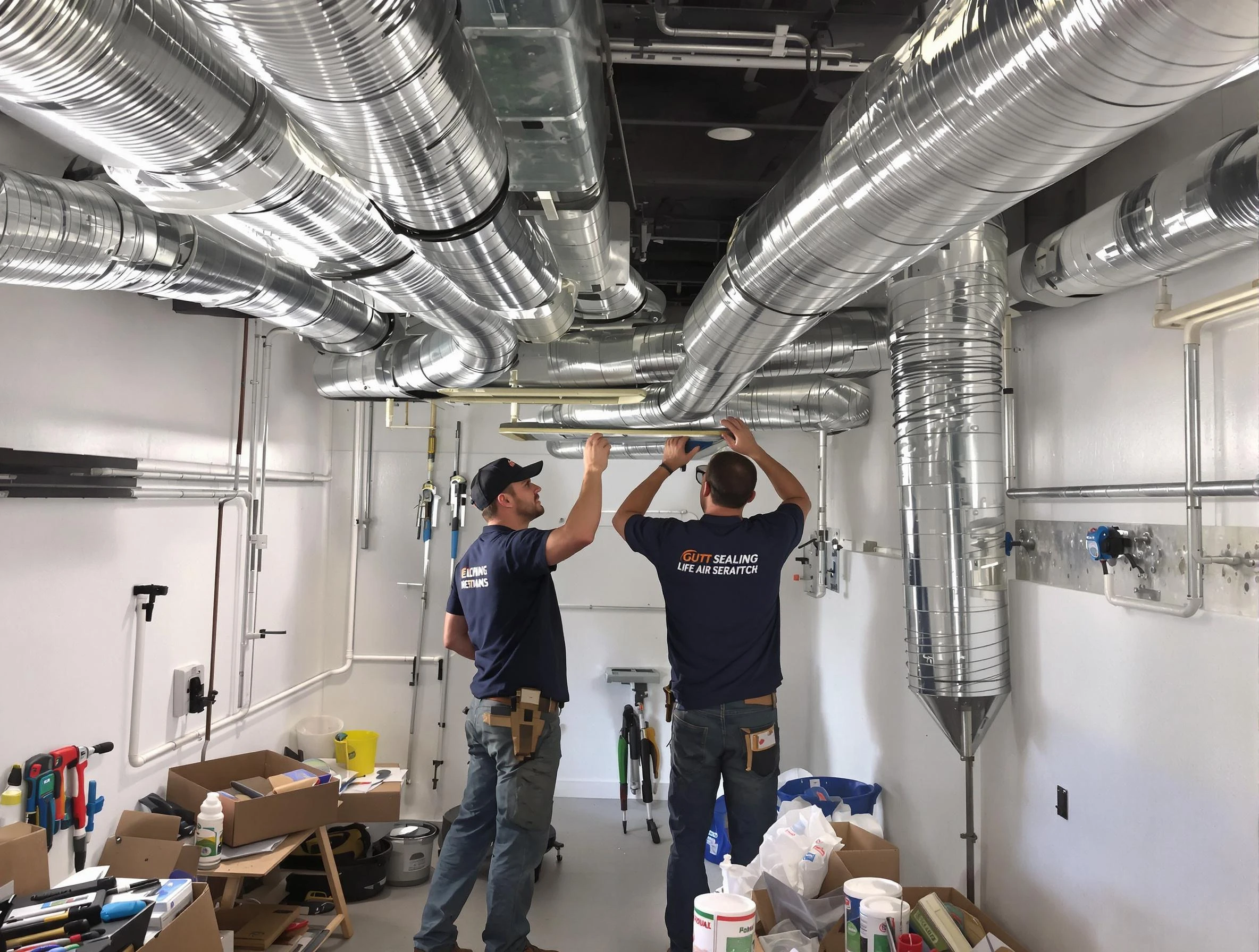 New Sewickley Air Duct Cleaning technician applying professional duct sealing solutions in New Sewickley