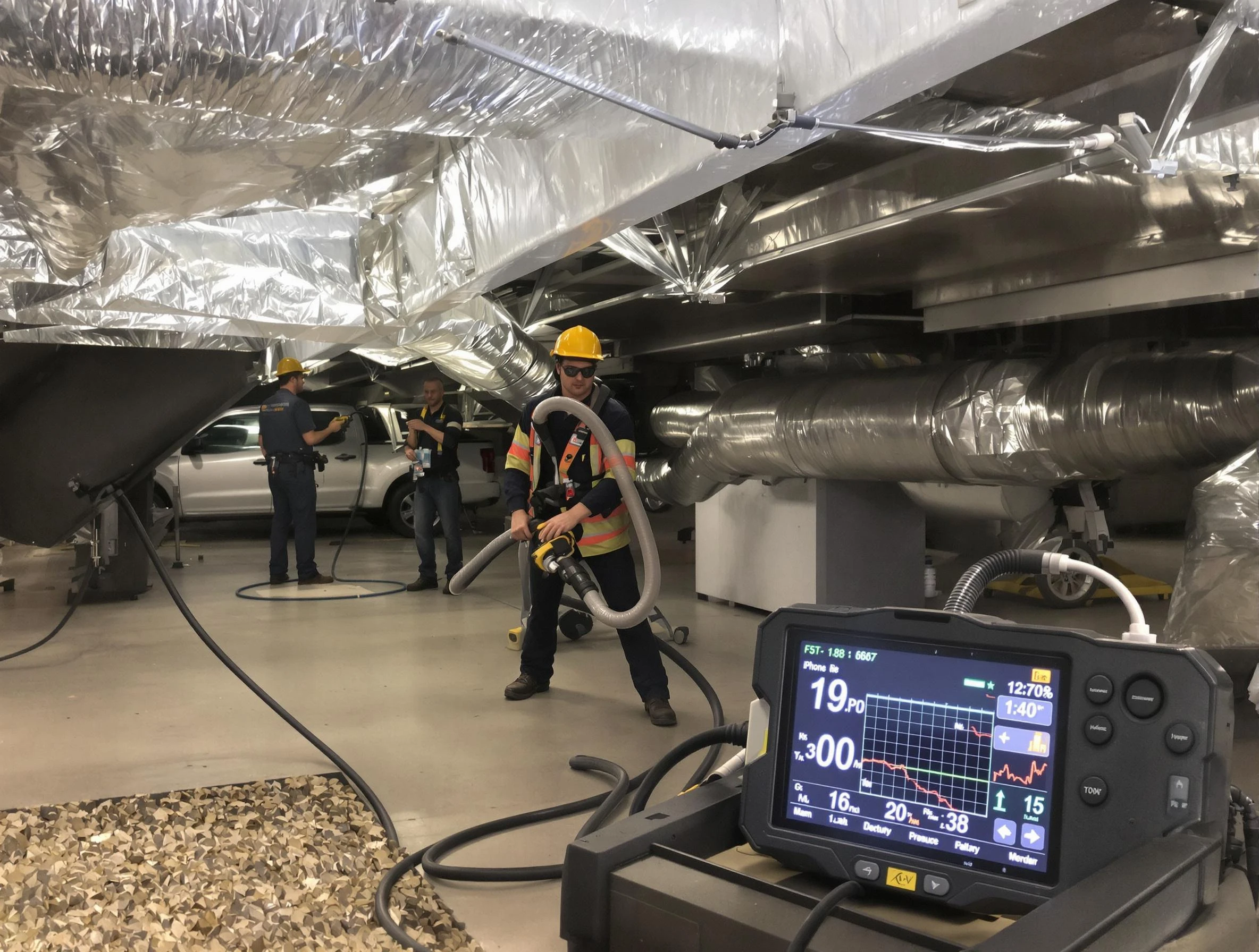 Professional negative pressure duct cleaning by New Sewickley Air Duct Cleaning in New Sewickley
