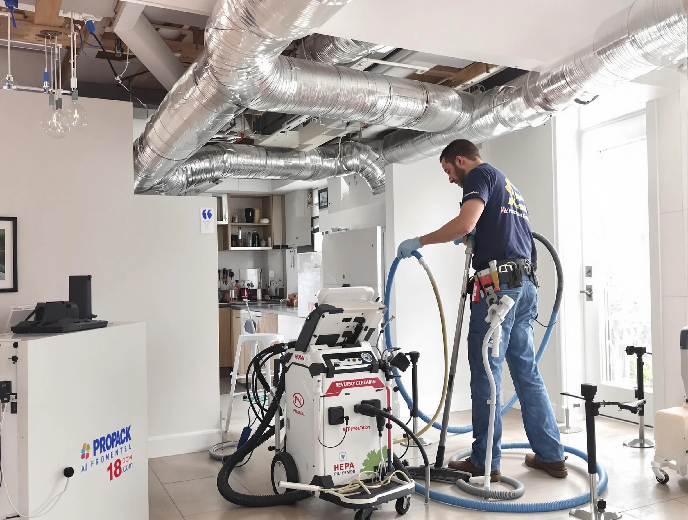 New Sewickley Air Duct Cleaning technician performing advanced pure duct cleaning with specialized equipment in New Sewickley
